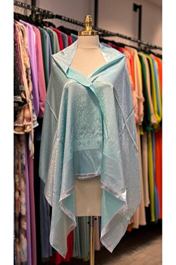 Hazard Turquoise Shawl - Bright Wildflower Pattern