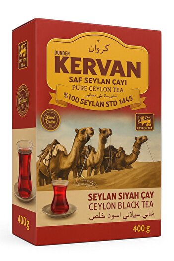 Kervan Pure Ceylon Tea 400 g |   100% Pure Ceylon Black Tea |   Vacuum Package