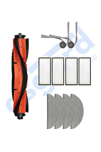 Asgard Grup Roborock S8 Pro-S8 Pro+-Q8+-Q8 Max Pro+ Compatible 1 Main Brush 2 Side Brushes 4 Filters 4 Mops