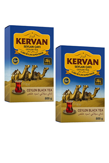 Kervan Ceylon Tea 800 Gr (2 Pcs) |   100% Super Pekoe Ceylon Black Tea |   Vacuum Package