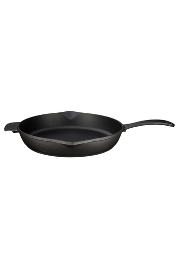 Lava Döküm Yuvarlak Kızartma Tavası Döküm Demir Yekpare Saplı. Çap(Ø)28cm
