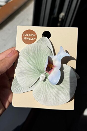 TAKIŞTIR Aqua Green Color Aloha Orchid Clamp Buckle
