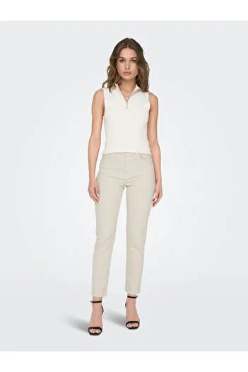 ONLY 15175323 Women's Ecru Trousers