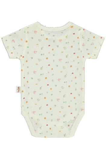 Bebetto Baby Girl 0-9 Months Ecru Badi with Snap Fasteners
