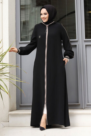 Tesettür Dünyası Handle Tip Ribbed Hijab Ferace TSD240302