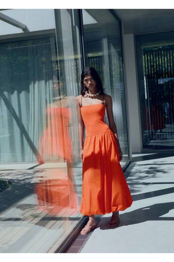 MANGO Woman Strapless Bubble Effect Dress
