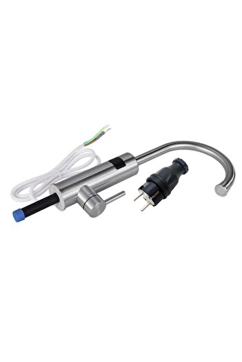 SellerRasov doar pregatiti Instant Hot and Cold Water Faucet 3200w, LED Display, Stainless Steel, 2m Cable, Gray