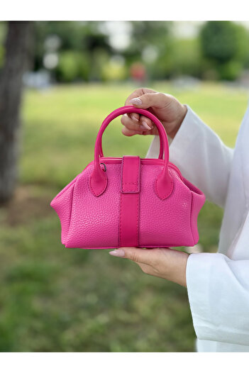 DEV 3 ADAM Nçs Fuchsia Pink Mini Women's Hand and Shoulder Bag - Minimal State of Elegance (En:18~Boy:13)