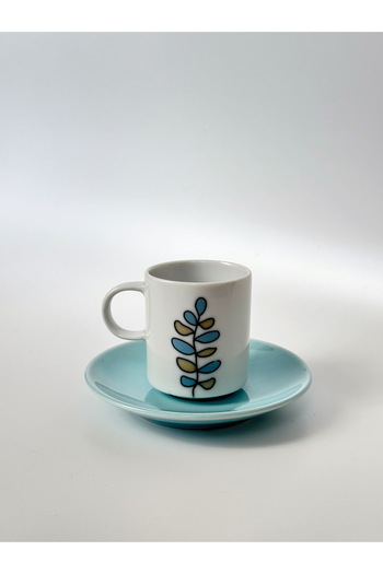 Porland Wisteria Turquoise Coffee Set for 6 People 90Cc 04Por035202