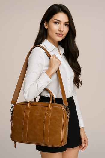 MESCHAIN Куфарче за лаптоп Crazy Tan Macbook Organizer за 13 и 14 инча