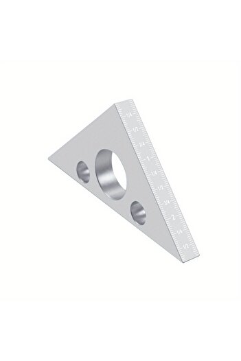Choice Silvery Right Angle Ruler,Aluminum Triangle Ruler w/ Both Imperial and Metric Scales Machinist Carpe