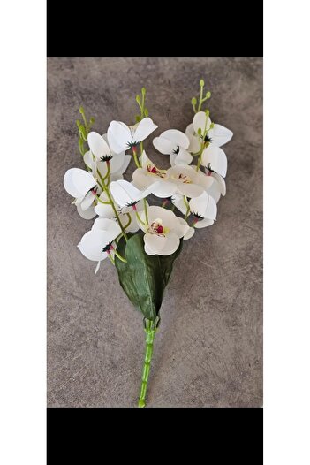 yapay çiçek evi Decorare cu orhidee umedă artificială de 45 cm, buchet de orhidee albă