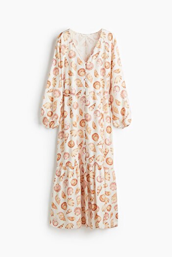 H&M Kuşaklı Krep Elbise