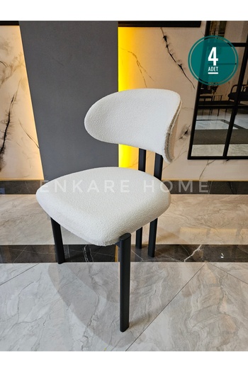 Enkare Badem Sandalye, Mutfak Salon Sandalyesi, Masa Hariç 4 Sandalye