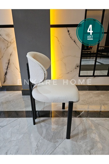 Enkare Badem Sandalye, Mutfak Salon Sandalyesi, Masa Hariç 4 Sandalye