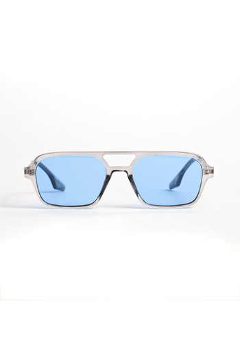 Sunbas Sunglasses Montecarlo Transparent Pearl Light Azul Sunglasses For Men And Women