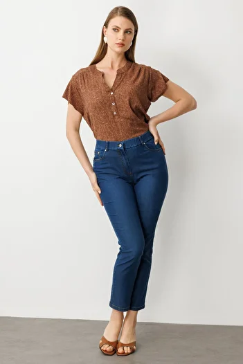 Ekol Five Pocket Trousers with Elastic Waist