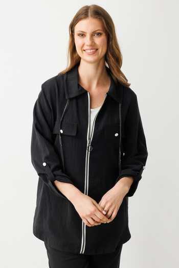 Ekol Zippered Trench with Inner Undershirt