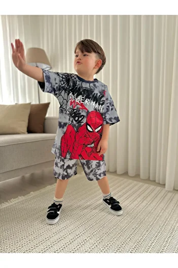 öykümgaleria Boy's Summer Top and Bottom Set with Shorts