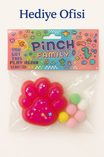 hediyeofisi Kedi Patisi-taba Sukuşi - Squishy Pati- Tüylü Pati - Stres Oyuncak