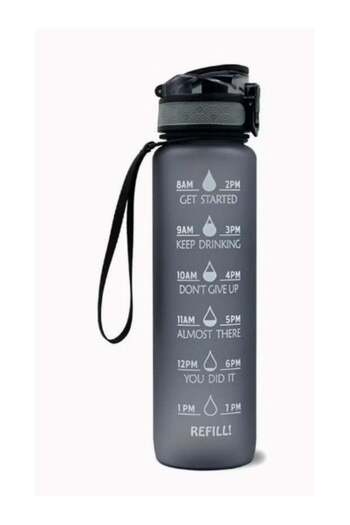 huitich Sports Water Bottle with Time Marker BPA Free & Leak proof