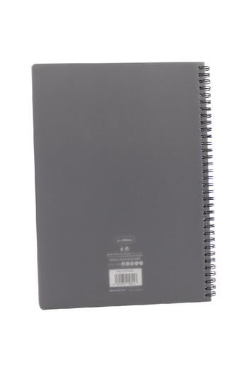 Roco Notebook – A4 Size, 100 Sheets, Double Ruled (English), Grey Cover