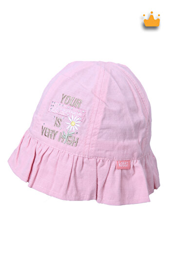 Kitti 4-8 Years 52cm Girl's Daisy Pattern Summer Fedora Hat Powder Y2322001
