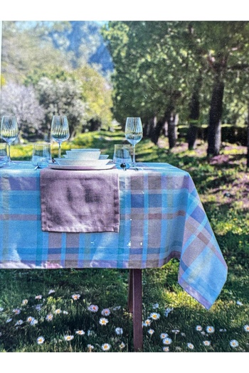 Cotton Box Runner Panama Tablecloth Set Paula Salmon 180 X 230 cm