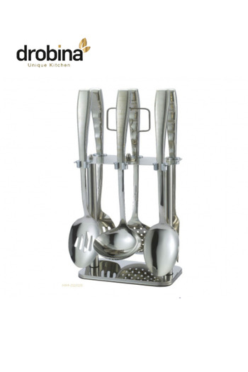 drobina Dropina 7-Piece Stainless Steel Spoon Set, Silver
