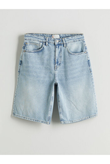 LC Waikiki Indigo Comfortable Fit Men's Jean Shorts