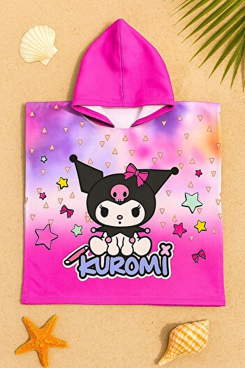 DeKuBaby New Season 100% Cotton Cartoon Character Patterned Hooded Children's Poncho Bathrobe (Beach - Pool - Bathroom)