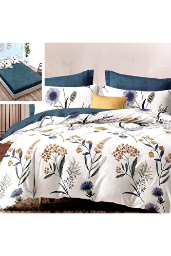 NufJoy Fine Cotton Linen 6 pieces Fitted sheet for mattress 160x200 cm or 180x200 cm