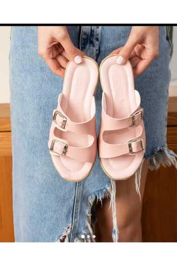 FLARF Double Buckle Daily Comfortable Outdoor Indoor Slippers Summer Slippers