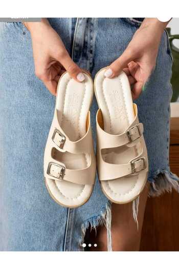 FLARF Double Buckle Daily Comfortable Outdoor Indoor Slippers Summer Slippers