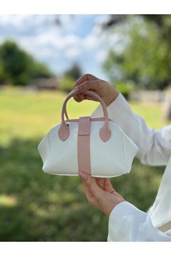 DEV 3 ADAM Nçs White Powder Mini Women's Hand and Shoulder Bag - the Minimal of Elegance (Width: 18~Length: 13)
