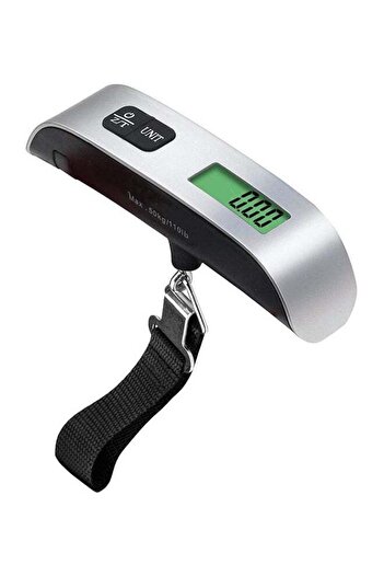 Generic ميزان أمتعة رقمي محمول بشاشة LCD، أسود/فضي