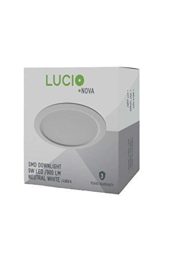 Generic Lucio 9W 900-Lumens High Efficiency Energy-Saving Downlight Neutral White DR46b-9W-4000K