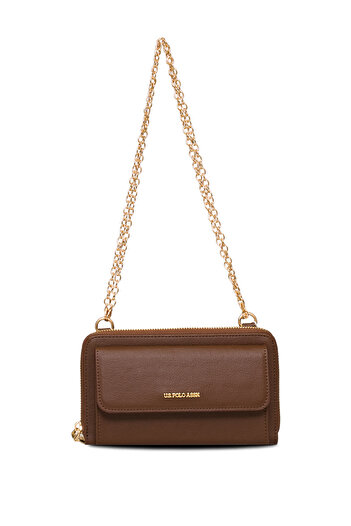 U.S. Polo Assn. A. Кафе Дамска чанта тип пощальон Us25593