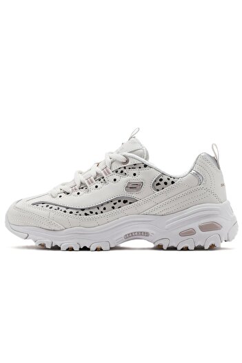 SKECHERS D'Lites Wildcats Memory Foam Womens Sneaker Hafızalı Taban Kadın Günlük Spor Ayakkabı Krem