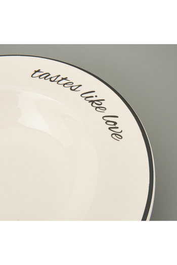 Evidea Kitchen Tastes Like Love Pasta Plate - Colorful - 26 cm