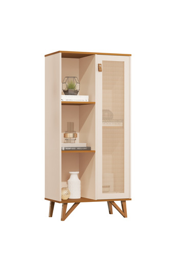 JB Moviecs Sideboard with 3 shelves and a door for the home, off-white color