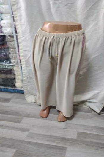 ARG Black Pants Cream Wide Legs Elastic Front Lace 1 Piece Quality Useful Beautiful Stylish