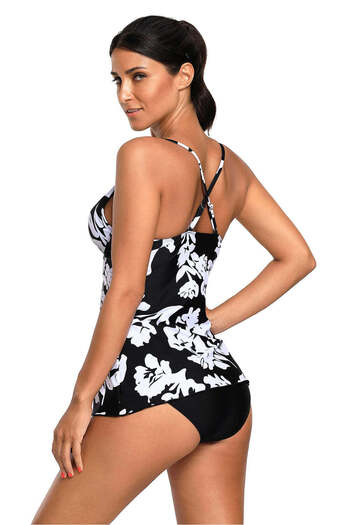 WildFashion Two-piece tankini swimsuit with floral print SW1234-1122