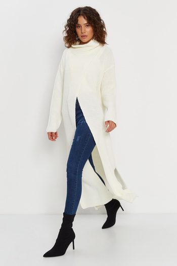 Hopoi Women's Slit Loose Long Women's Poncho Cardigan
