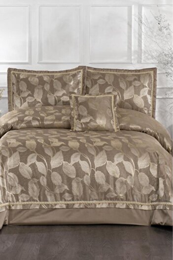 Çeyiz Diyarı Toledo Fiber Filled Double Size 250X255 cm Bedspread Beige