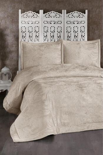 Çeyiz Diyarı Efsun Fiber Filled Double 250X255 cm Bedspread Cream