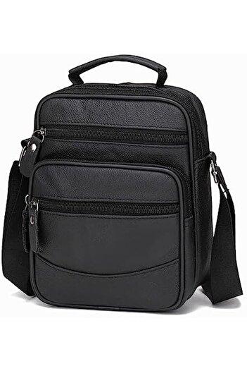 Generic iCozzier Men's Shoulder Bag Leather Messenger Bag Business Travel Crossbody Pack Satchel Casual Hand