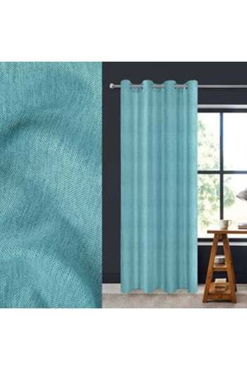 Jumbo Decorative Curtain Turquoise with Rings 136 x 260 cm