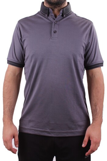 Twister Jeans Twister 2305 Anthracite Casual Short Sleeve Regular Fit Cotton Polo Neck Men's T-Shirt