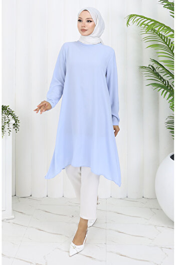 sefamerve Ασύμμετρο Πριγκίπισσα Τουνίκ 4101-01 Ice Blue